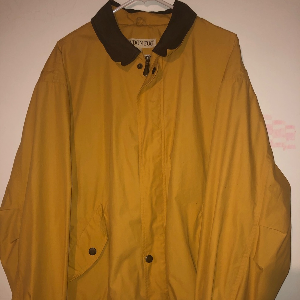 Yellow London Fog Vintage Rain Jacket